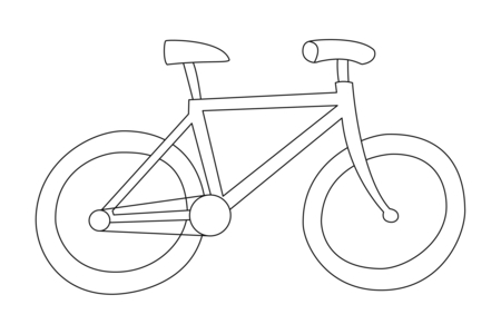 Coloriage Vélo 01 – 10doigts.fr